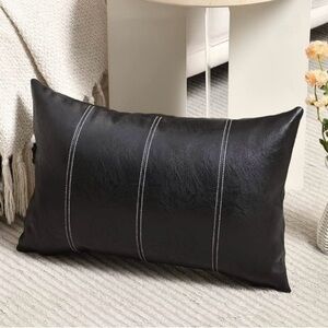 Fanci Home Faux Leather Pillow Cover 12"x24"